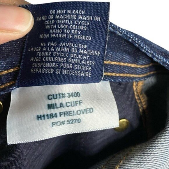 Fidelity Women's Medium Indigo Mila Cuff Mid Rise Skinny Denim Jean - Picture 7 of 9